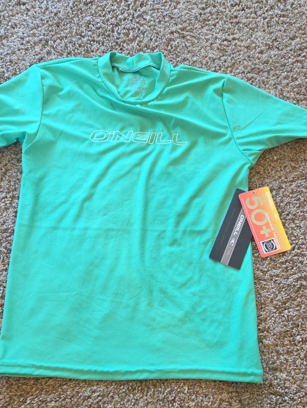 O'Neill Teal Short-Sleeve Rash Guard